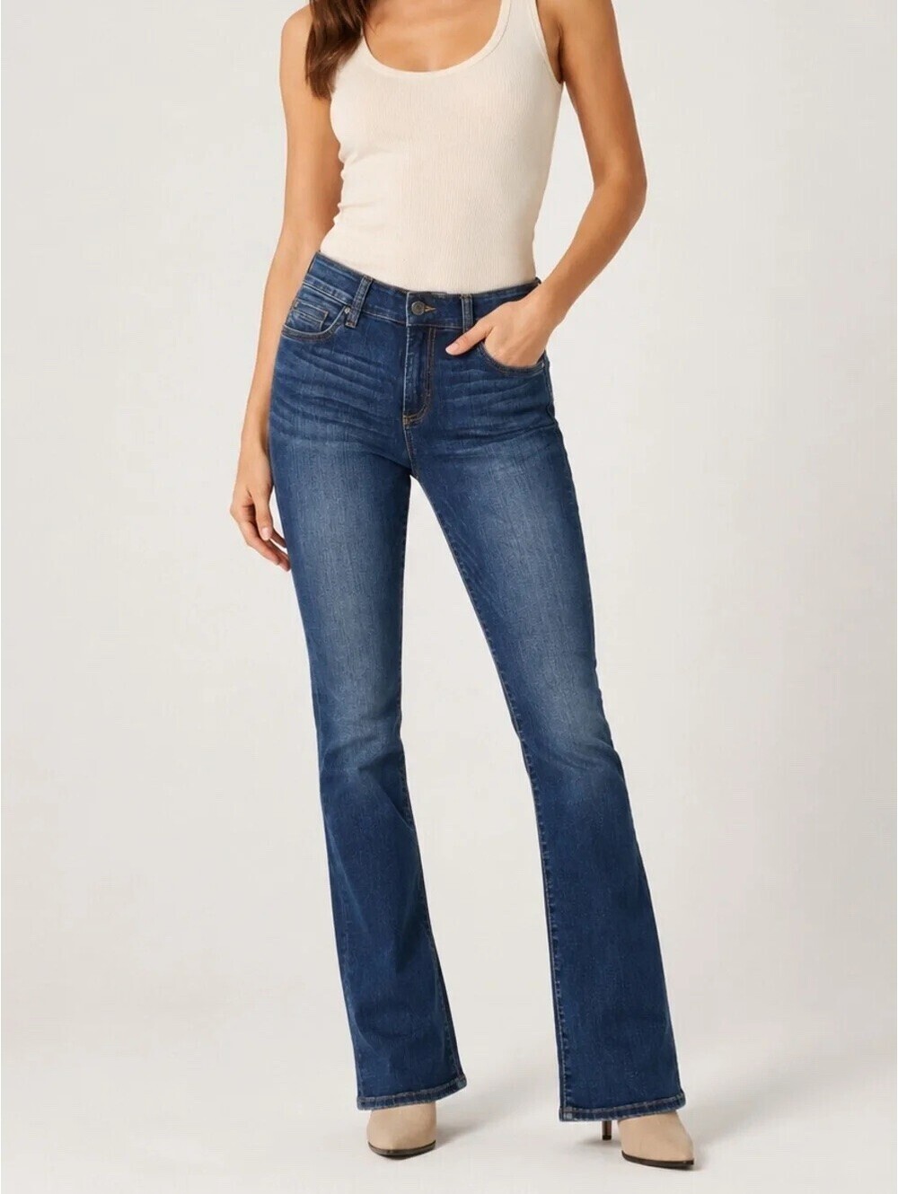 Kut from the Kloth NWT Women's Natalie Bootcut Jeans Bravo Dk Stone 12T